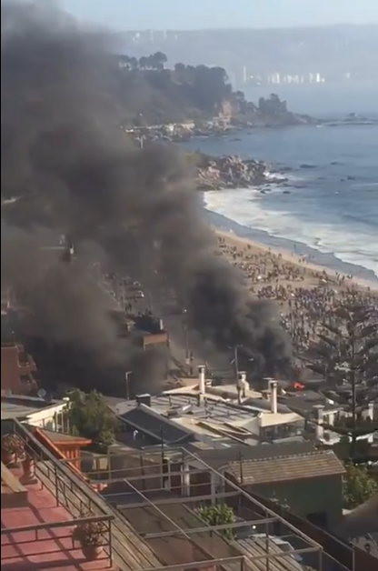 Incendios en Reñaca y Bañistas se Vuelven Violentos después de que John Cobin Parte el 10 de Noviembre de 2019
